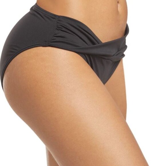 Tommy Bahama Pearl Solids Twist Front High Waisted Bikini Bottom - Picture 1 of 7